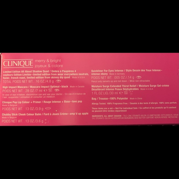 CLINIQUE - Merry & Bright 7-piece Set - NEW - Picture 3 of 3